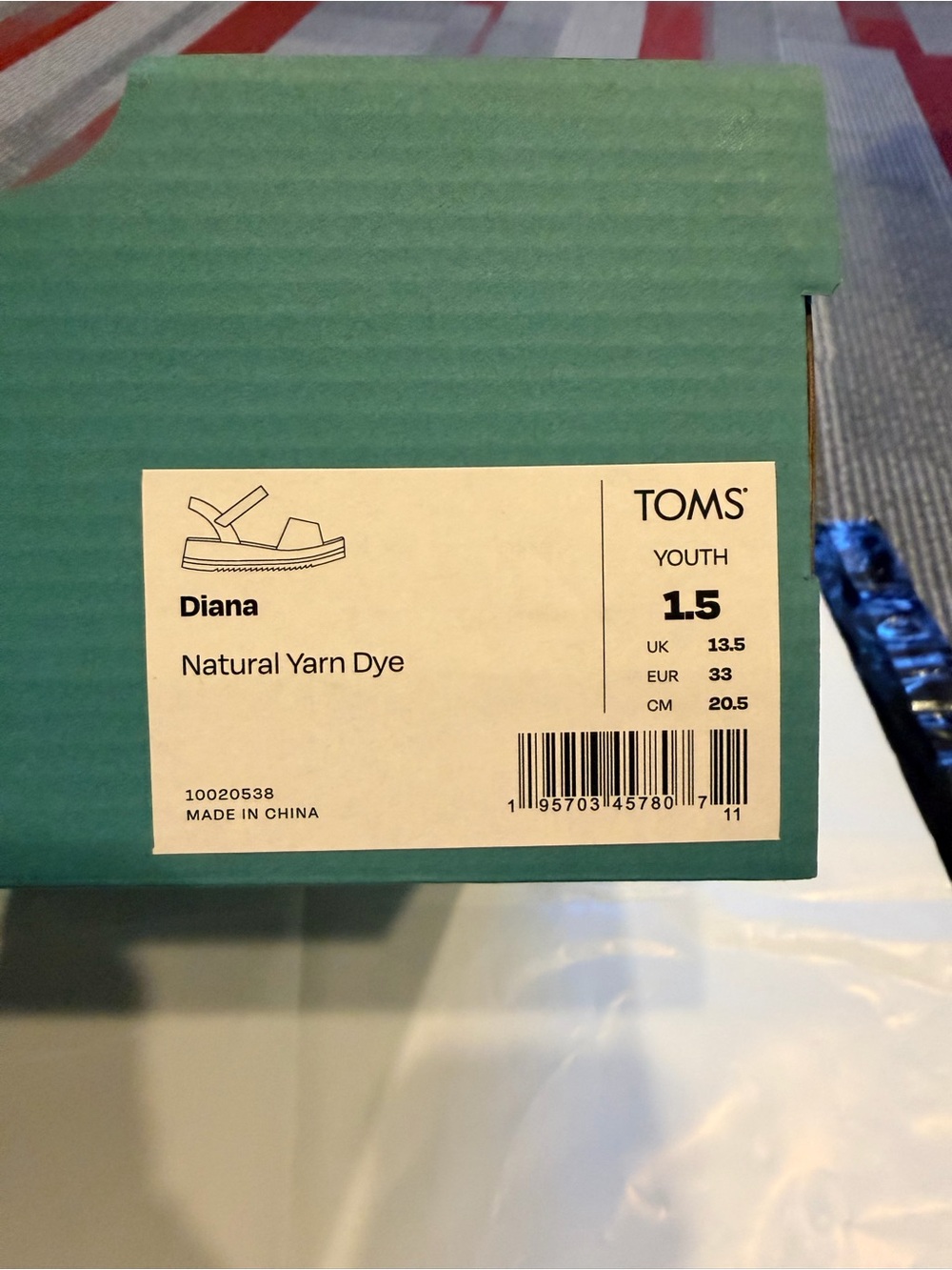 TOMS Diana Platform Wedge Sandals Natural Canvas Espadrille Size 4 NEW - Picture 2 of 10